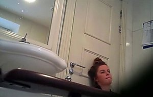 Female uses work bathroom to masturbate