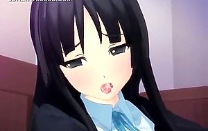 Anime anime fucking cock gets jizzed on big tits