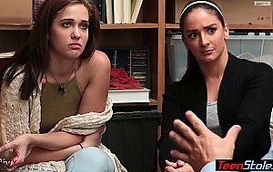 Naughty teen thief and her mommy  fucked  