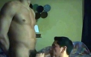 Newbie tries his first big cock