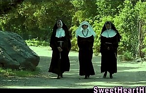 Busty les nun tongues  