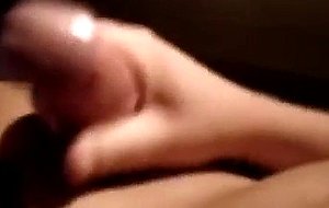 Wanking my cock and shooting cum 3 times in a row  