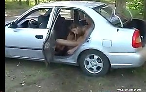 Busty russian teen ass fuck in car  