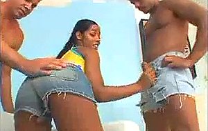 Latina shemale with small boobs in threesome