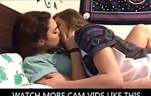  teen lesbian girls taking kissing challange on live cam