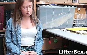 Shy teen patted down & fucked  