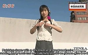 Subtitled crazy japan news towel rubbing demonstration