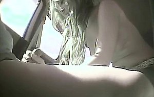 Amateur girl in car sex action