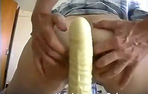 Long vibrator in the ass