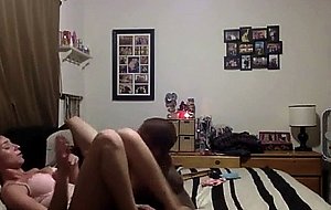 Amateur couple creating a sex tape