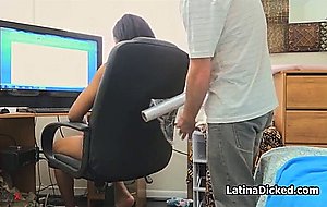 Wrapped latina girlfriend fucked intense on sex tape