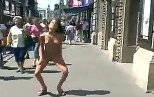 Tight Brunette Shows All In Public