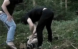 Tranny captured deep in the woods