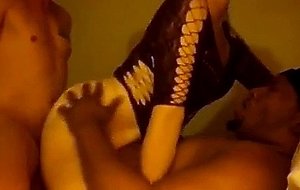 Cuckold husband gets intense when his wife is riding black man