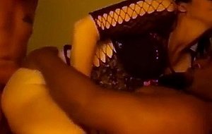 Cuckold husband gets intense when his wife is riding black man
