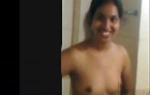 Indian teen showers then fucks boyfriend  