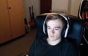 Danish twink boy showing ass on webcam