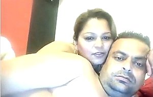 Arab couple is playing on bazoocam  