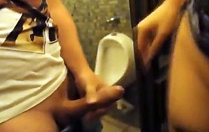 Russian chick fucks in restaurant bathroom