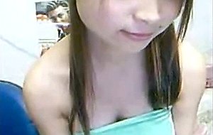 Asian girl with perfect body on webcam