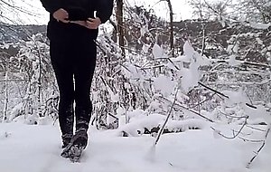 Request, honey and sweet rear-view winter peeing compilation