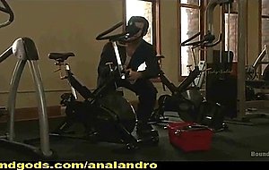 Hot gym stud tormented and fucked by the creepy handym