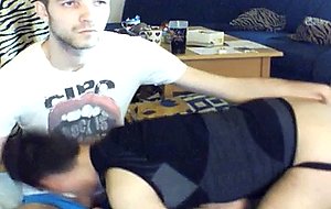Two young gay guys blow job
