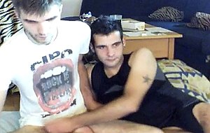 Two young gay guys blow job
