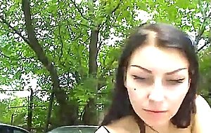 Webcam girl masturbates in public