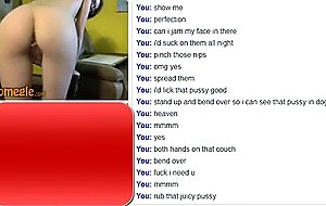 Omegle thin teen with glasses  