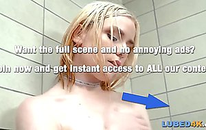 Hot wet blondie fucking in the toilet