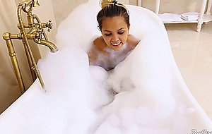 Sexy honey suds haivng fun in the bath hd