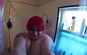 Bbw tgirl redhead shower