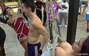 Slaves in bondage disgraced in public