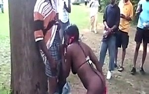 100S Of Black Guys Fucking Black Hookers In Public Park