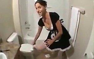 Amateur French Maid Fucked In Bathroom