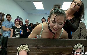 Tied slut anal fucked in public gallery