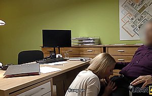 Loan4k. it's not a casting but blonde undresses and fucks in office