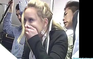 Blonde groped to orgasm on bus  
