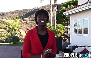 Propertysex crazy honey black real estate agent persuaded to make sex video