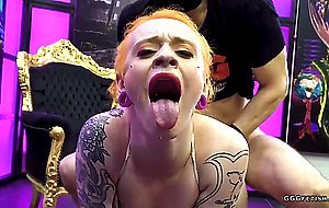 Amateur redhead gets anal cums and facials