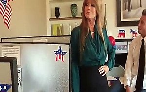 Busty milf darla crane takes two intense polls in her pussy on election day
