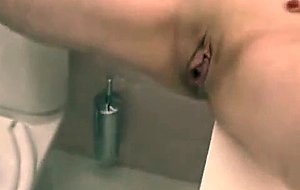 Selina dirksen in the bathroom and her long vibrator