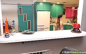 Jenna J Ross screams as she rides the studs throbbing cock