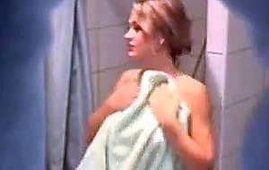 Girl at shower voyeur