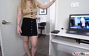 My hot stepmom caught me watching real nasty MILF porn