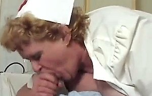Mature nurse gives special treatment