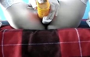 Video of a chick fucking her pussy with a dildo ...