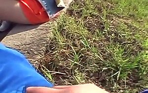 Year old brunette fucked in the bushes
