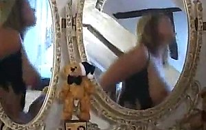 Blonde english mature fucks with toy and cock till get cum on big tits